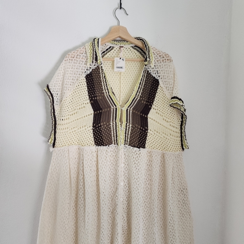 NWT Free People Kelly Crochet Maxi Top XL - Picture 5 of 15